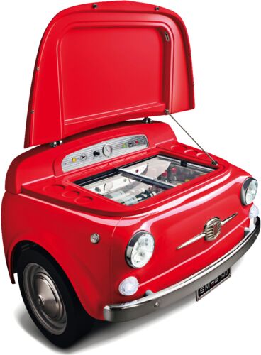 Холодильник Smeg 500 R (FIAT500) красный