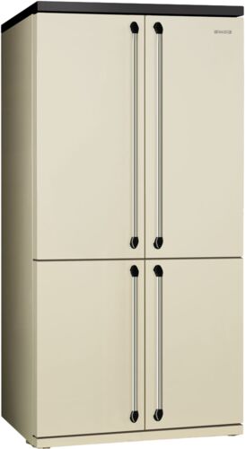 Холодильник Smeg FQ960P Кремовый, фурнитура серебристая